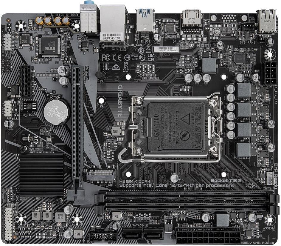 Материнская плата GigaByte H610M K DDR4 (rev. 2.0)