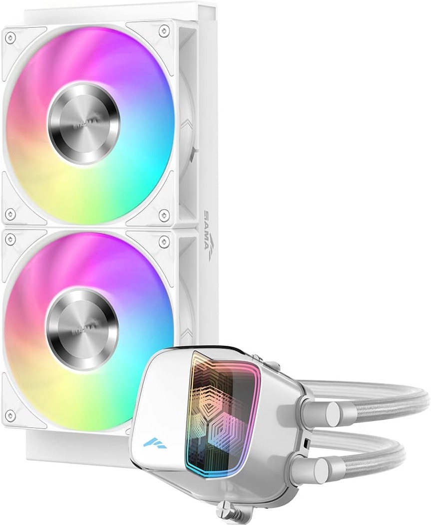 Система жидкостного охлаждения для процессора Sama L70 240WH белый (L70-WHWAYX02-G)