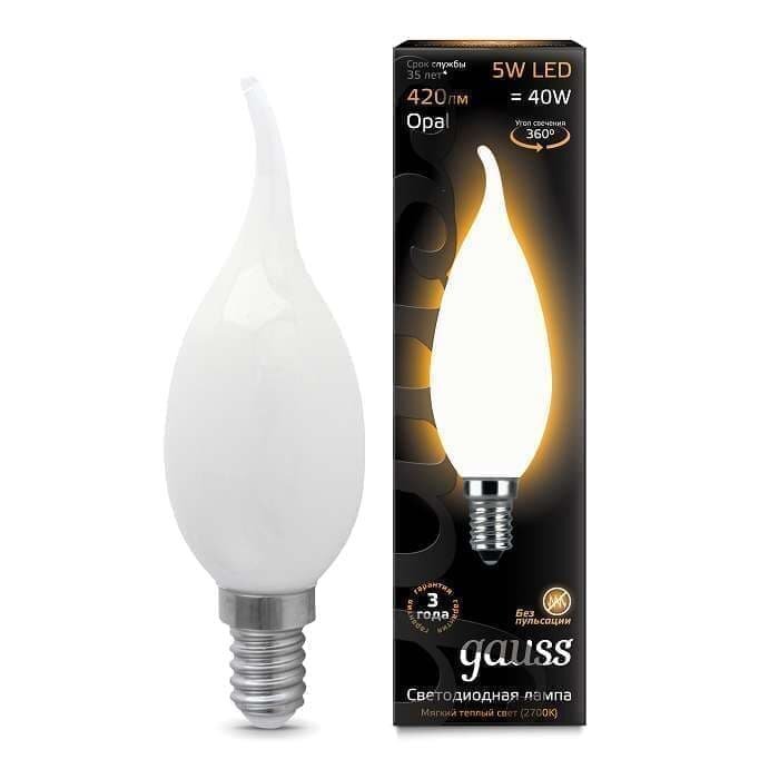Светодиодная лампа Gauss Filament 5Вт E14 220B 10шт (104201105)