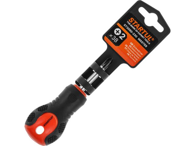 Отвертка "+" №2  38мм PH STARTUL MASTER (ST3090-230) (крестовая Phillips, двухкомп. рукоятка Anti-Slip)