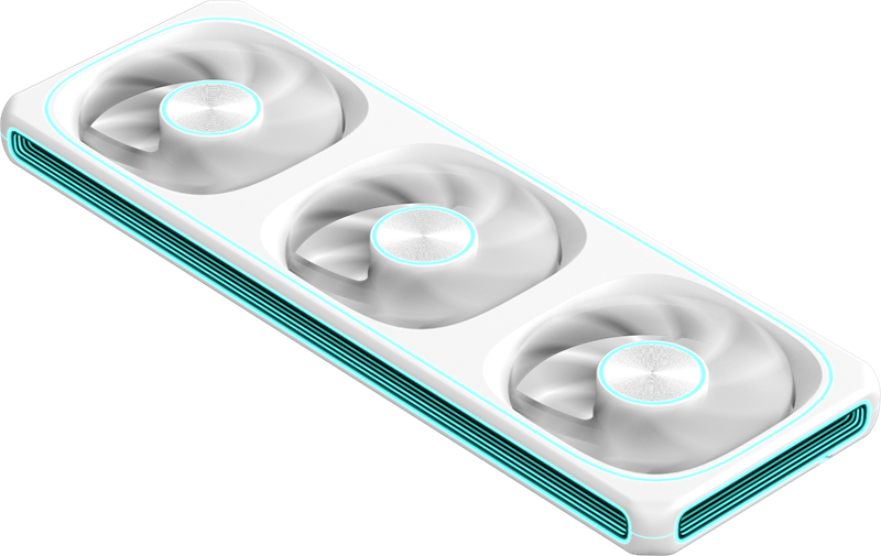 Вентилятор для корпуса Formula V Line Air Fusion 3 Wh ARGB белый