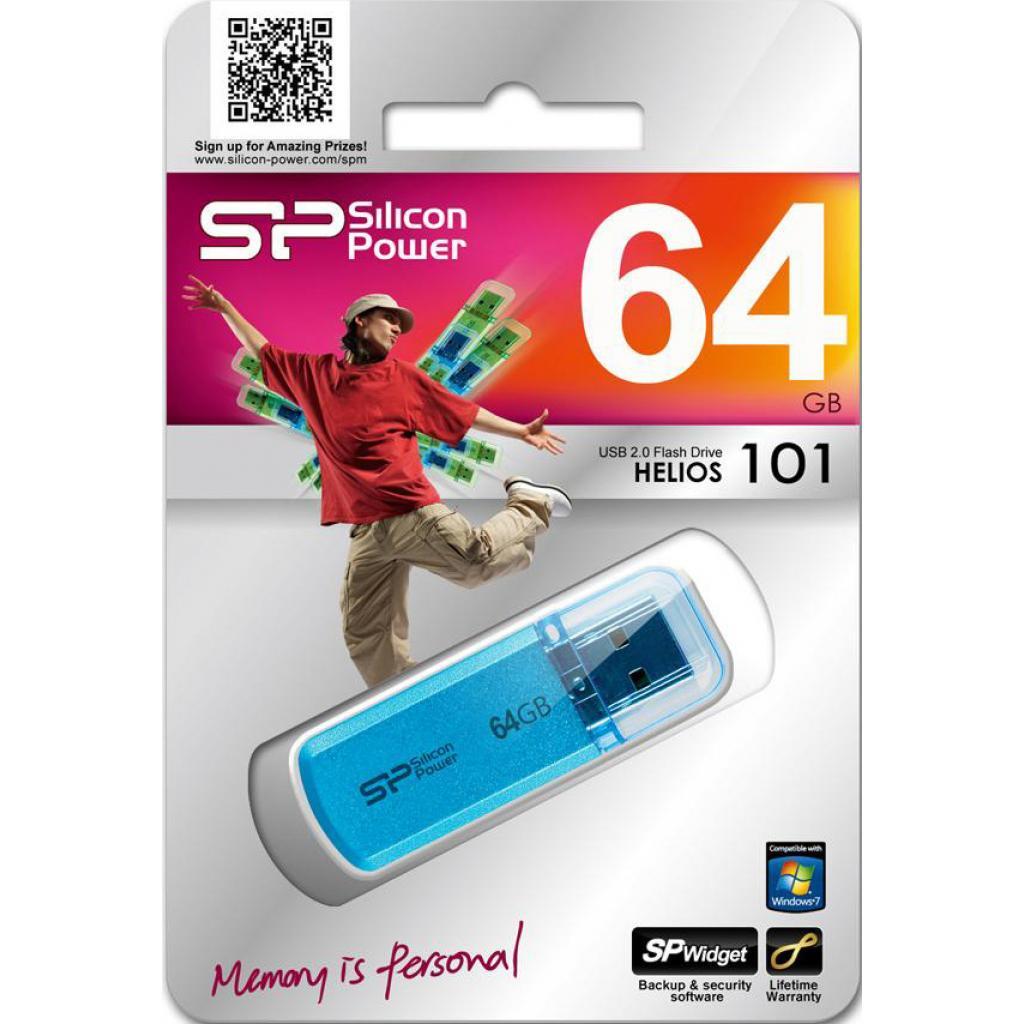 USB Flash-накопитель Silicon-Power Helios 101 64GB лазоревый (SP064GBUF2101V1B)