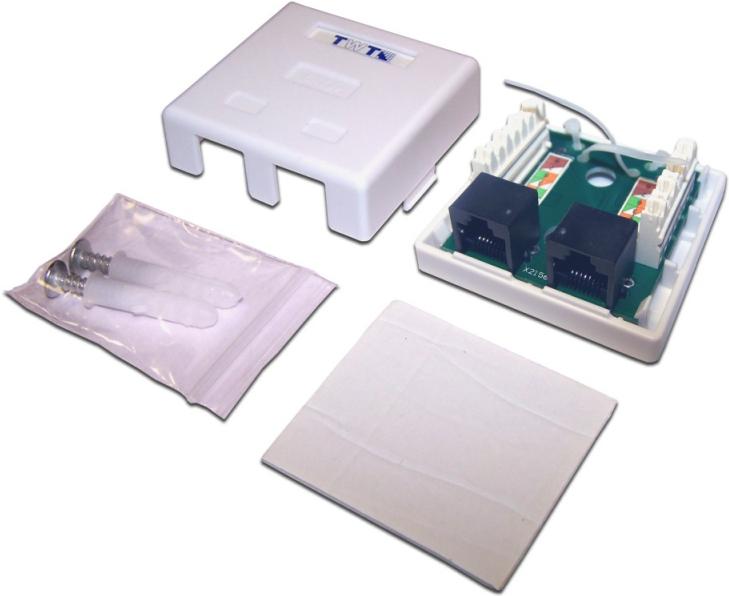 Розетка компьютерная TWT TWT-SM2-4545-WH (44631)