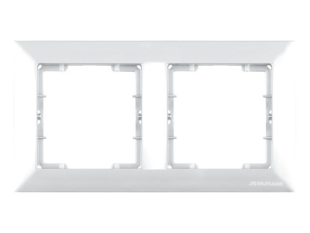 Рамка 2-ая горизонтальная белая, DARIA, MUTLUSAN