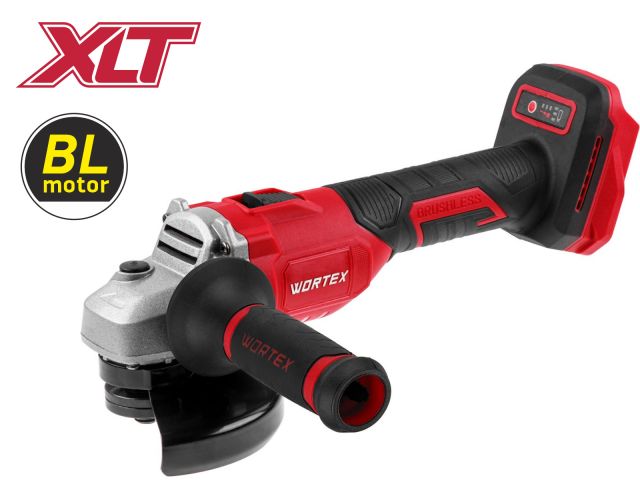 Аккум. углошлифмашина WORTEX LX CAG 1812-1 E в кор. ALL1 XLT SOLO БЕСЩЕТ., 18 В, 125 мм, 8000 об/мин (бесщ. мотор, рег. об., 125х22,2 мм)