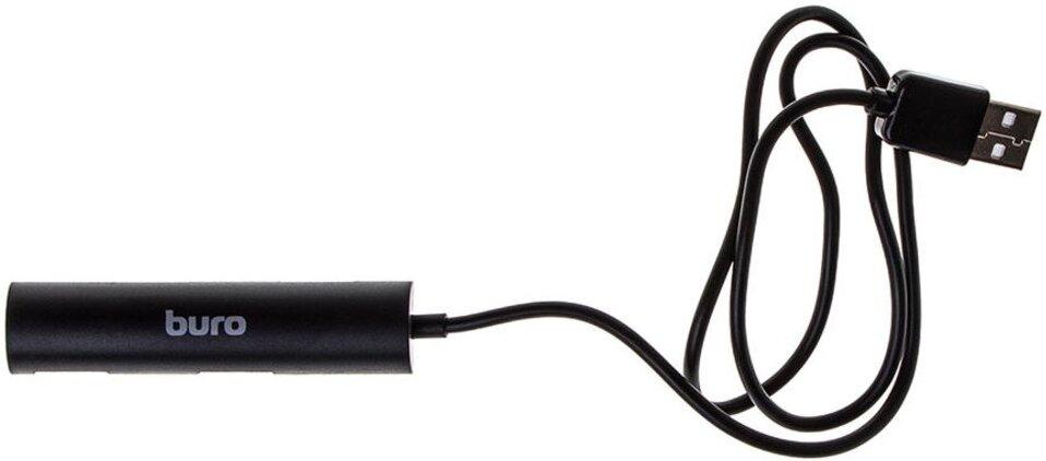 USB-хаб Buro BU-HUB4-0.5R-U2.0 черный