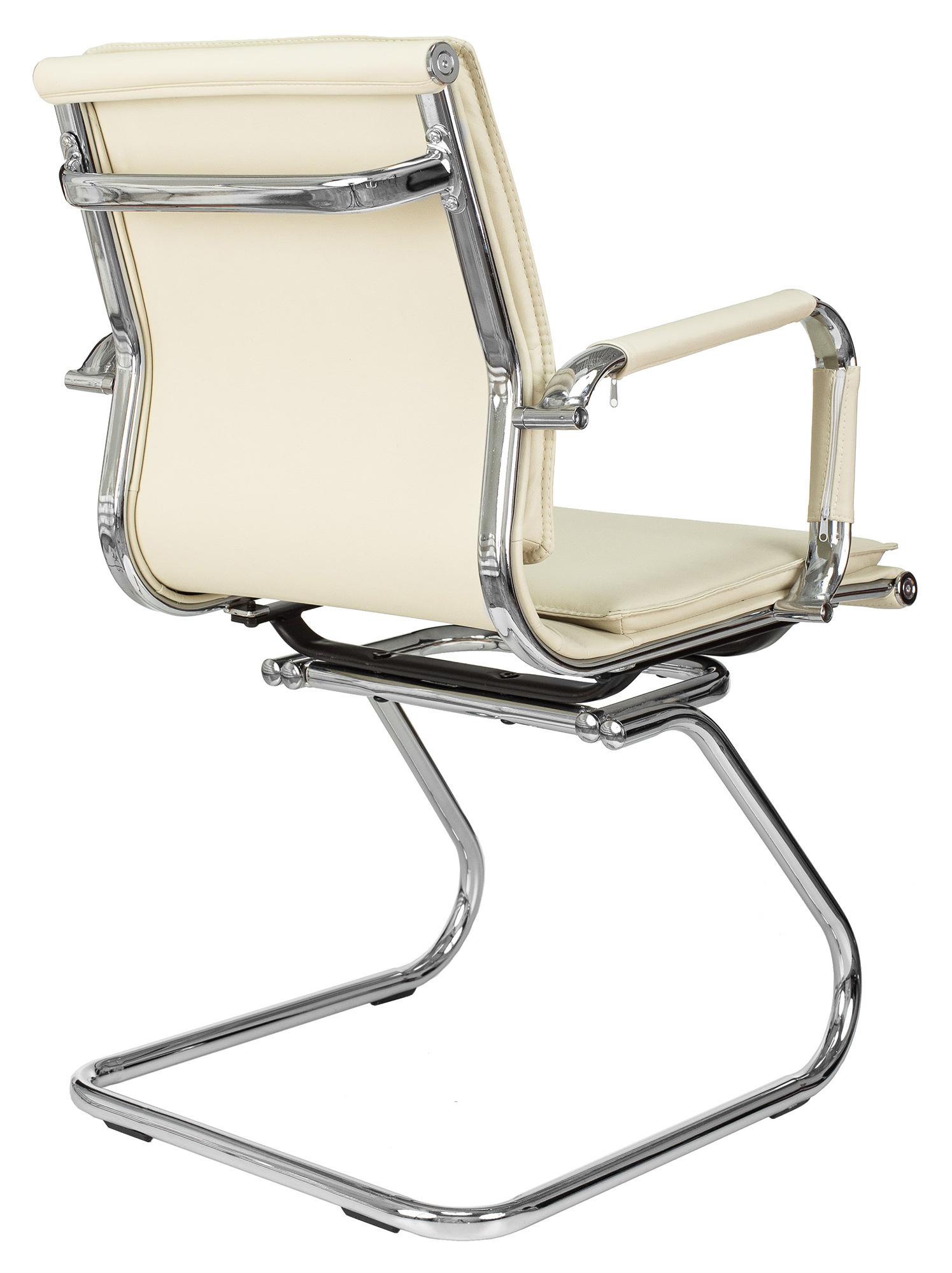 Офисное кресло Бюрократ CH-993-LOW-V/IVORY эко кожа хром слоновая кость