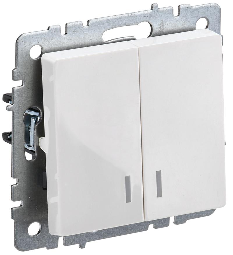Выключатель IEK Brite ВС10-2-1-БрБ белый (BR-V20-1-10-K01)