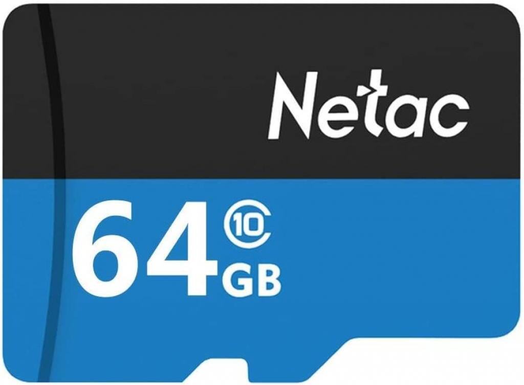 Карта памяти Netac P500 Standard 64GB + адаптер (NT02P500STN-064G-R)