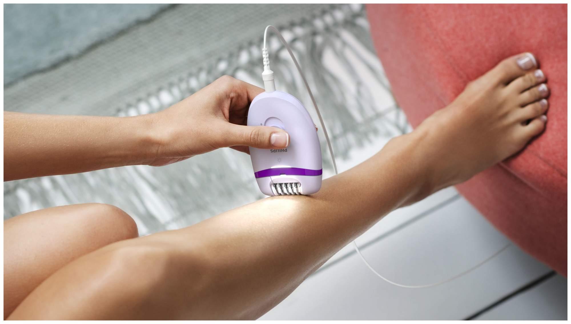Эпилятор Philips BRE275/00 белый/сиреневый