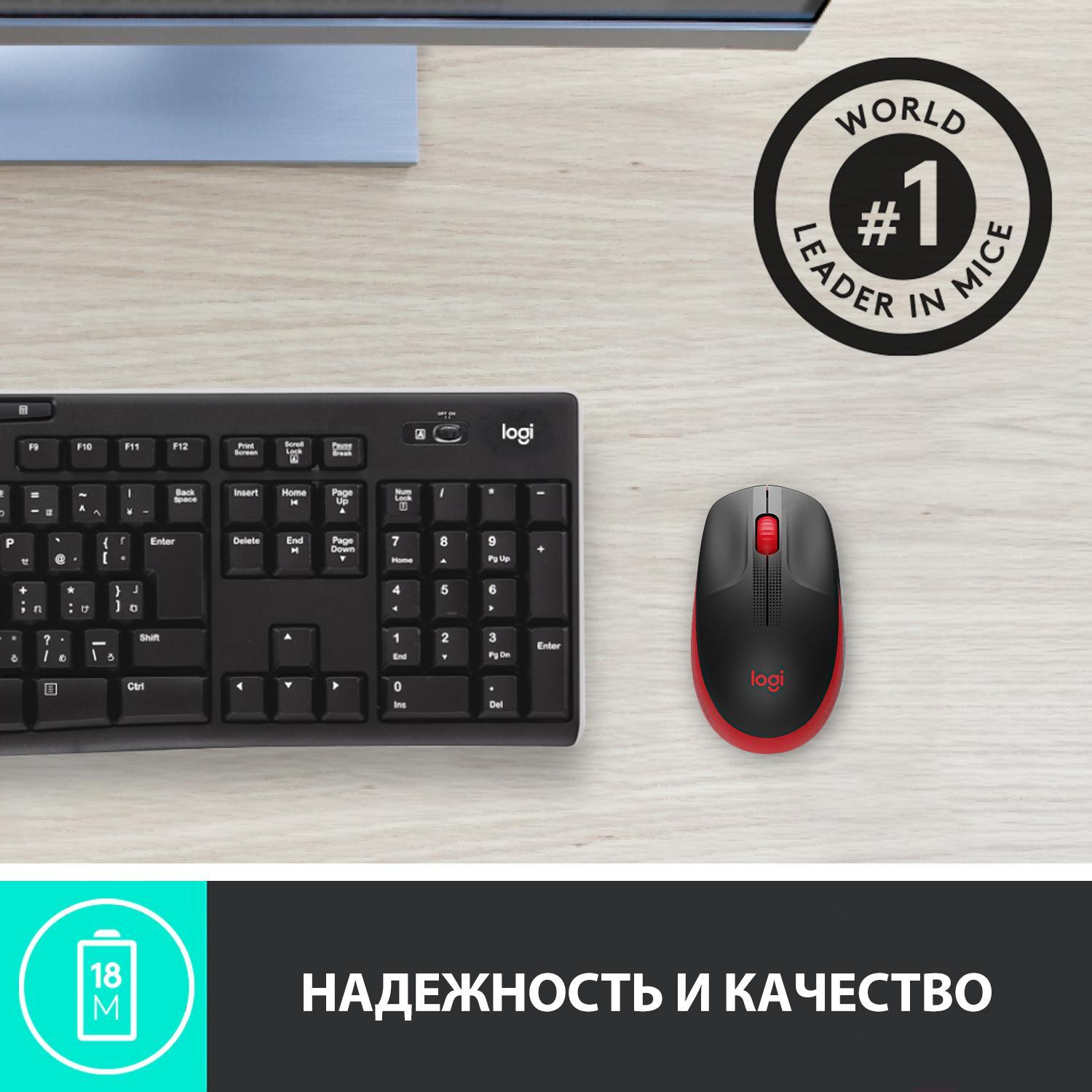 Мышь Logitech M190 Red (910-005908)