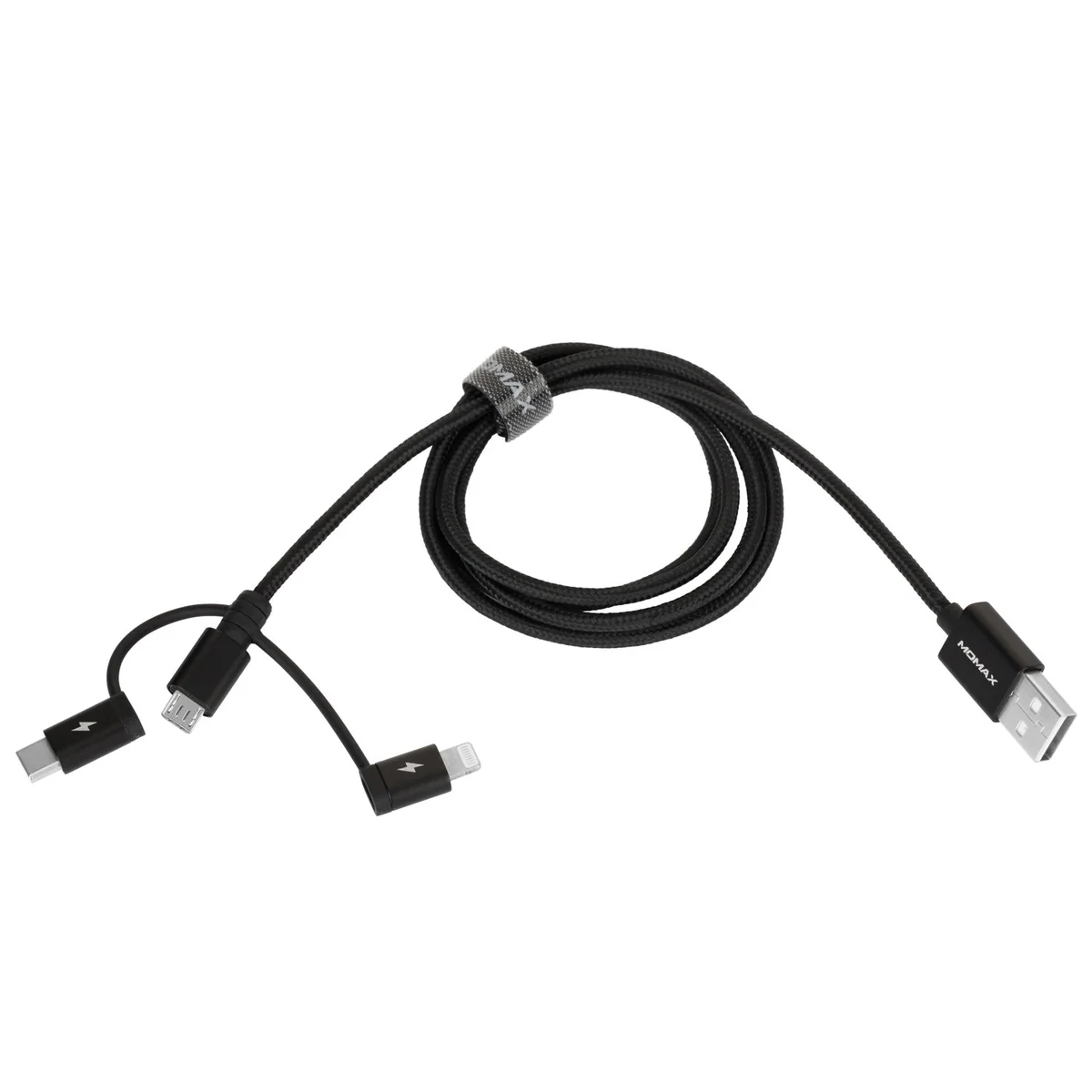 Кабель Momax OneLink 3-in-1 DX1D 1м Black