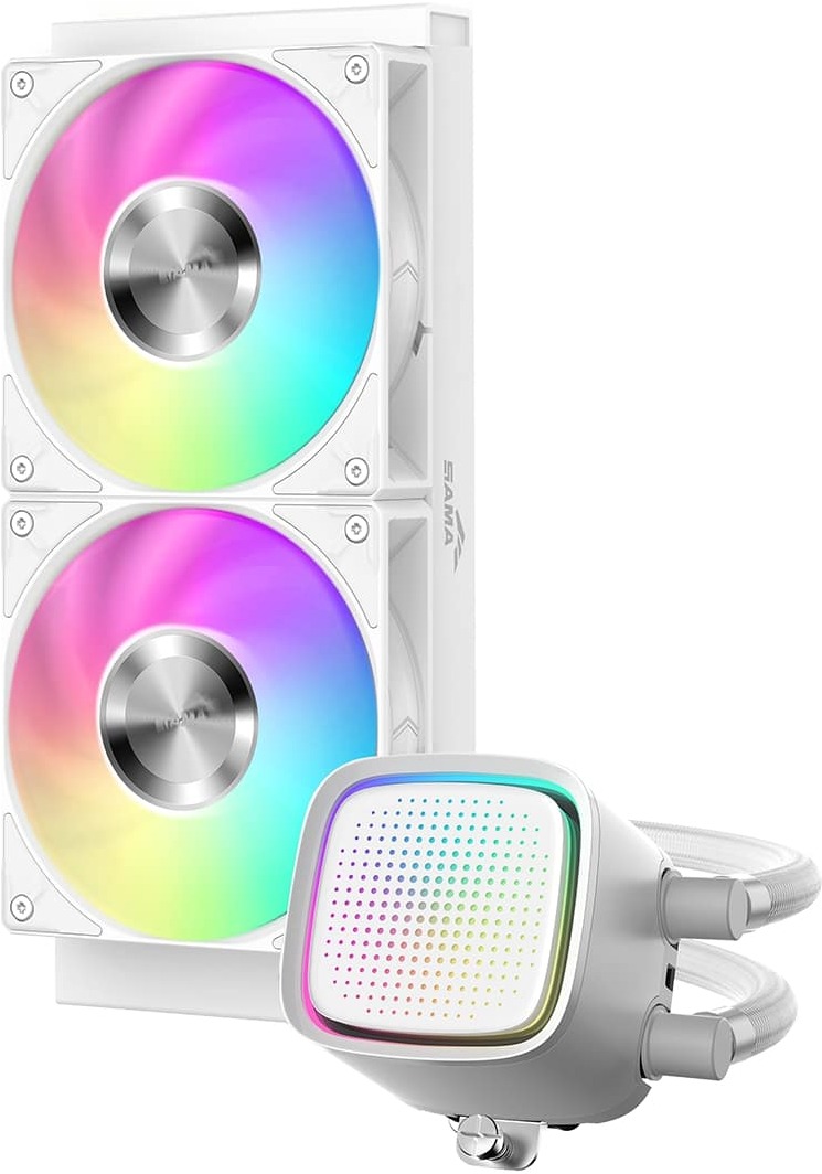 Система жидкостного охлаждения для процессора Sama L50 240WH белый (L50-WHWAYX02-G)