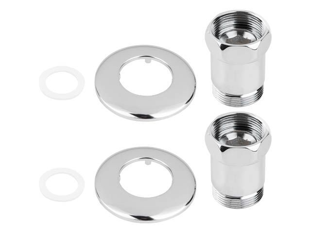 Американка прямая 1 1/4" вн.-нар. ХРОМ, AV Engineering (2 шт. в уп.) (для полотенцесушителя, макс. 70 С, макс. 16 бар)