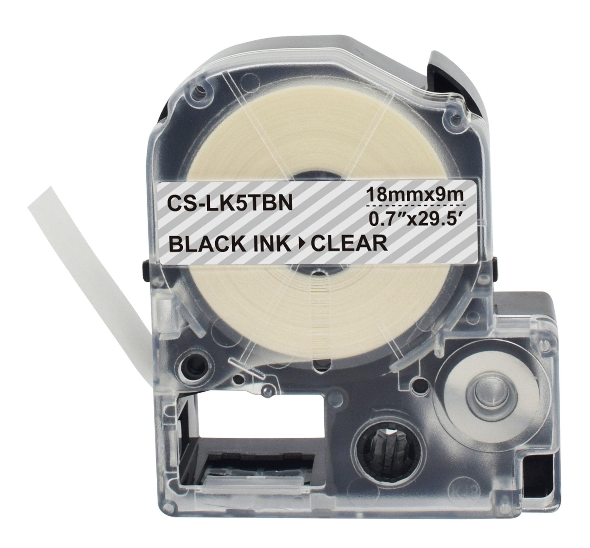 Картридж ленточный Cactus CS-LK5TBN черный на прозрачном