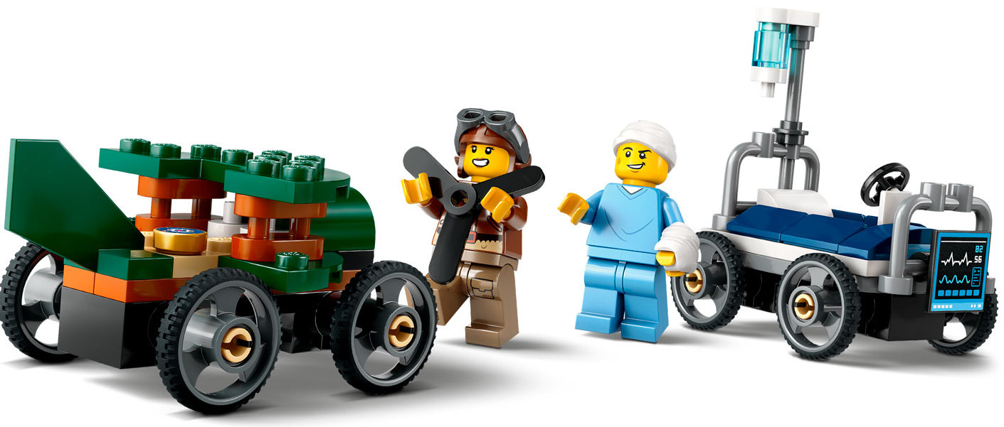 Конструктор Lego City Гоночный набор: Самолет против больничной койки (60459)