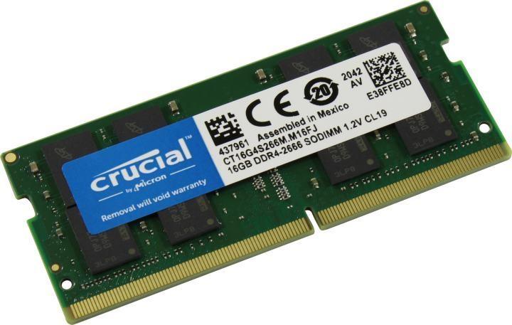 Оперативная память Crucial 8GB DDR4 SODIMM PC4-25600 (CT8G4SFRA32A)
