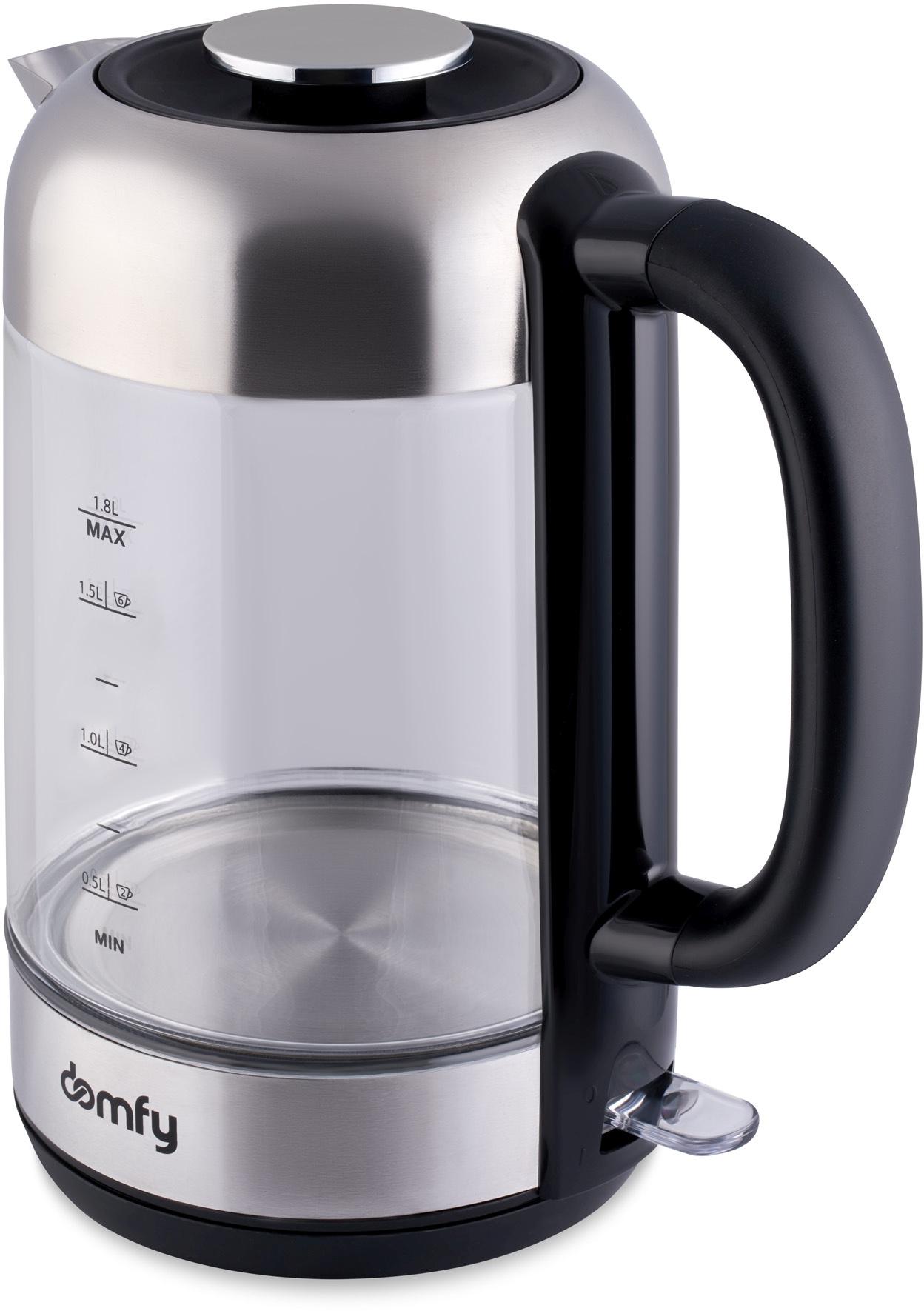 Электрочайник Domfy DSM-EK401 черный/прозрачный