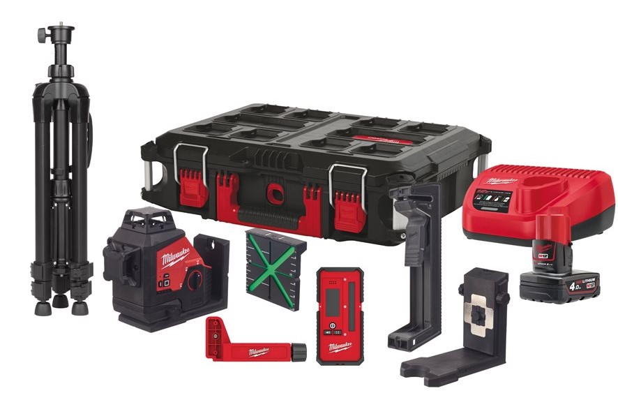 Лазерный нивелир Milwaukee M12 3PLKIT-401P (4933478960)