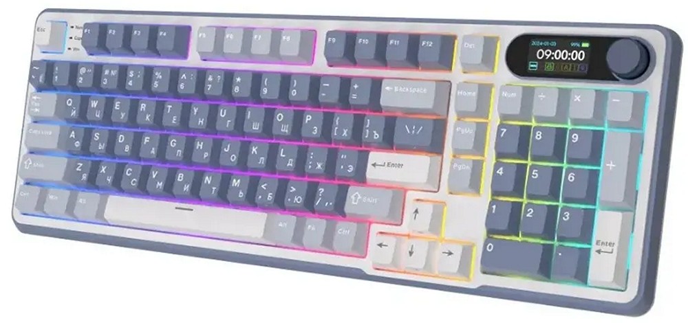 Клавиатура Royal Kludge RK-S98 Cream switch/Ocean Blue