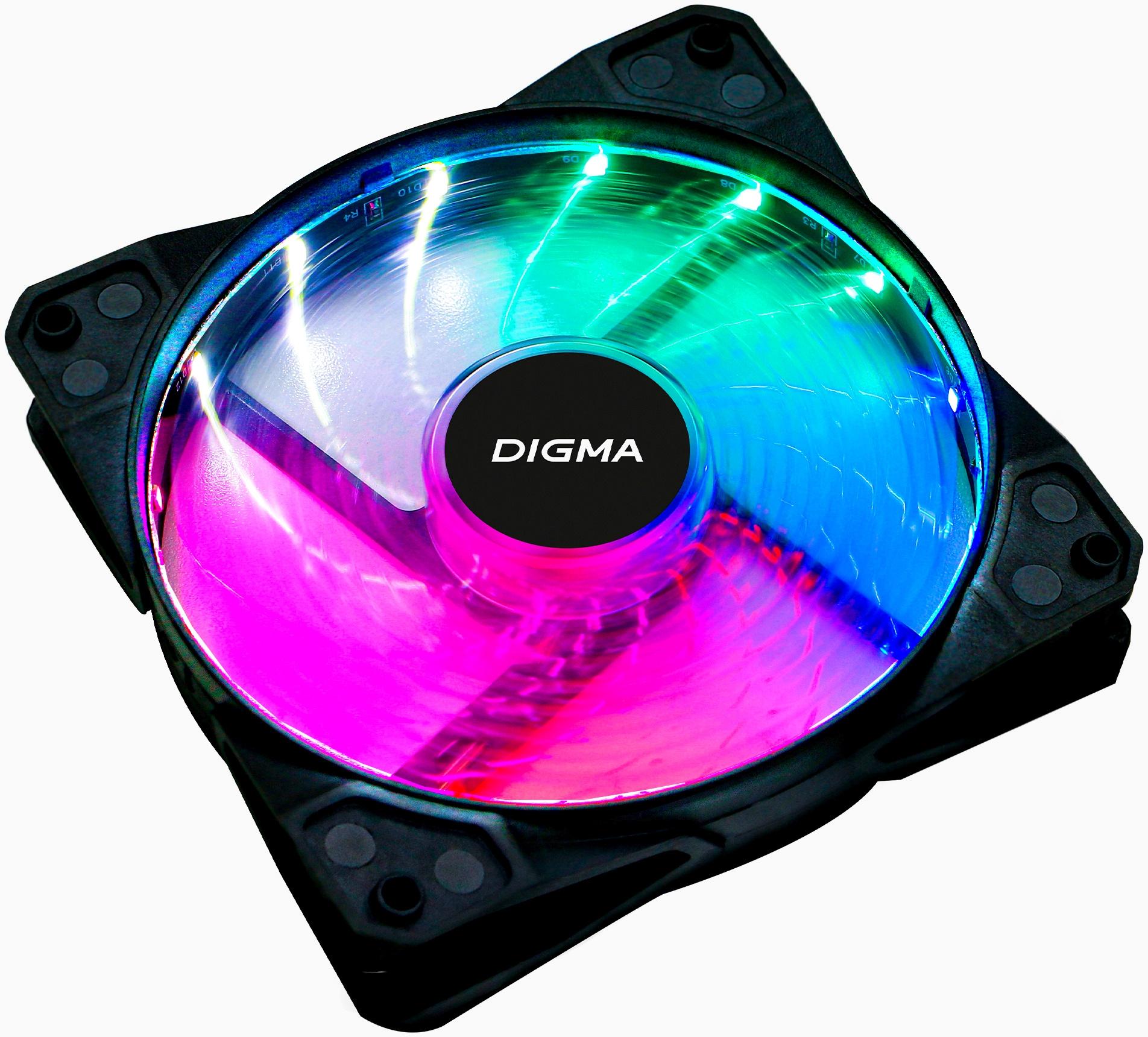 Вентилятор для корпуса Digma DFAN-FRGB2