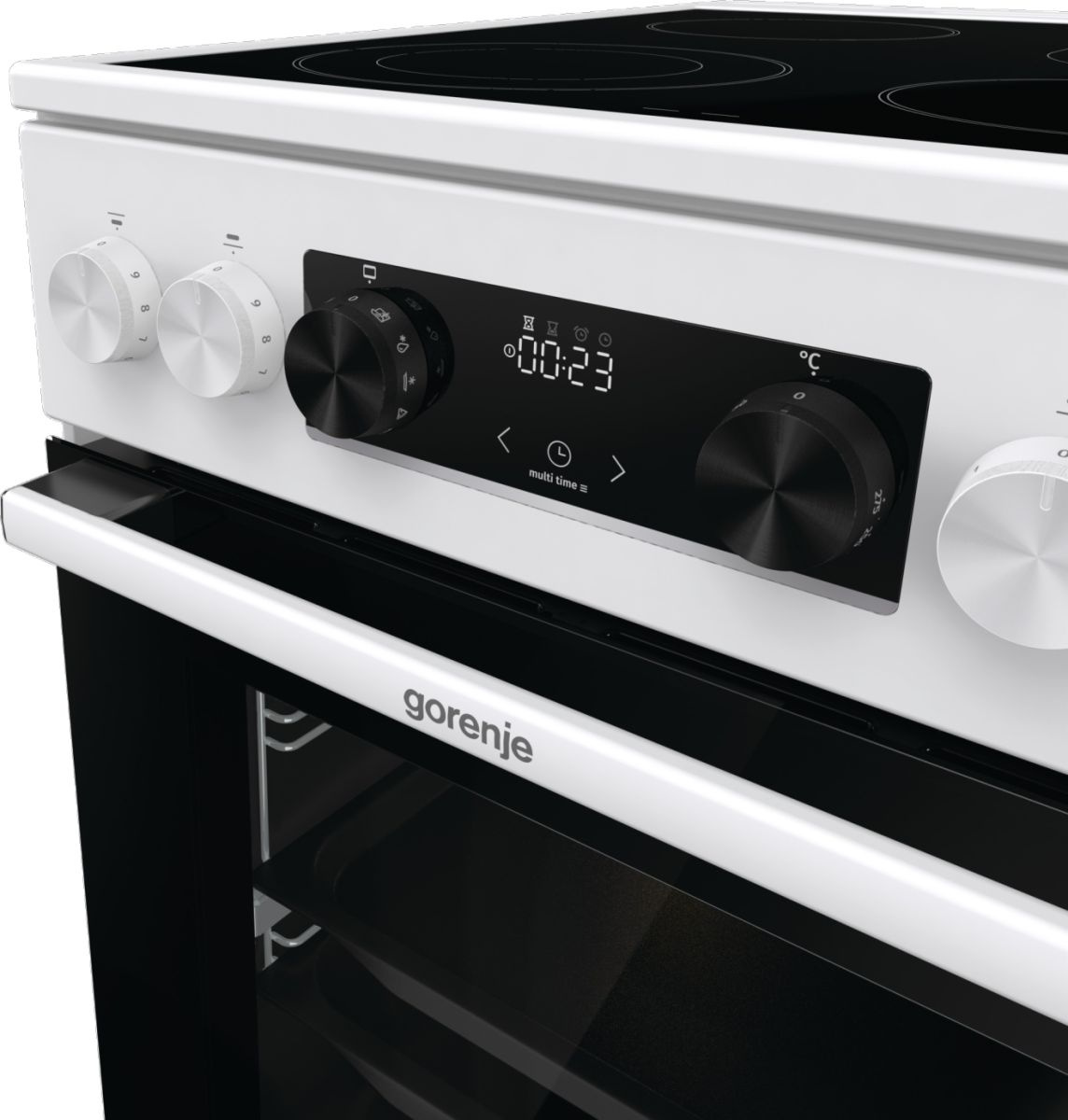 Кухонная плита Gorenje GECS5C70WA белый/черный