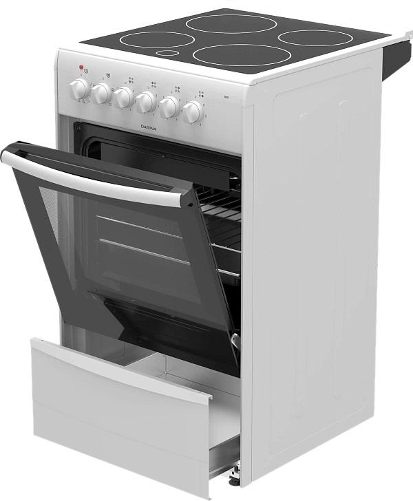 Кухонная плита Darina B 3607 W белый/черный