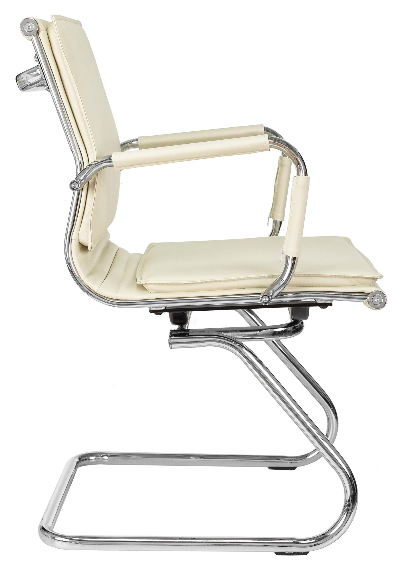 Офисное кресло Бюрократ CH-993-LOW-V/IVORY эко кожа хром слоновая кость