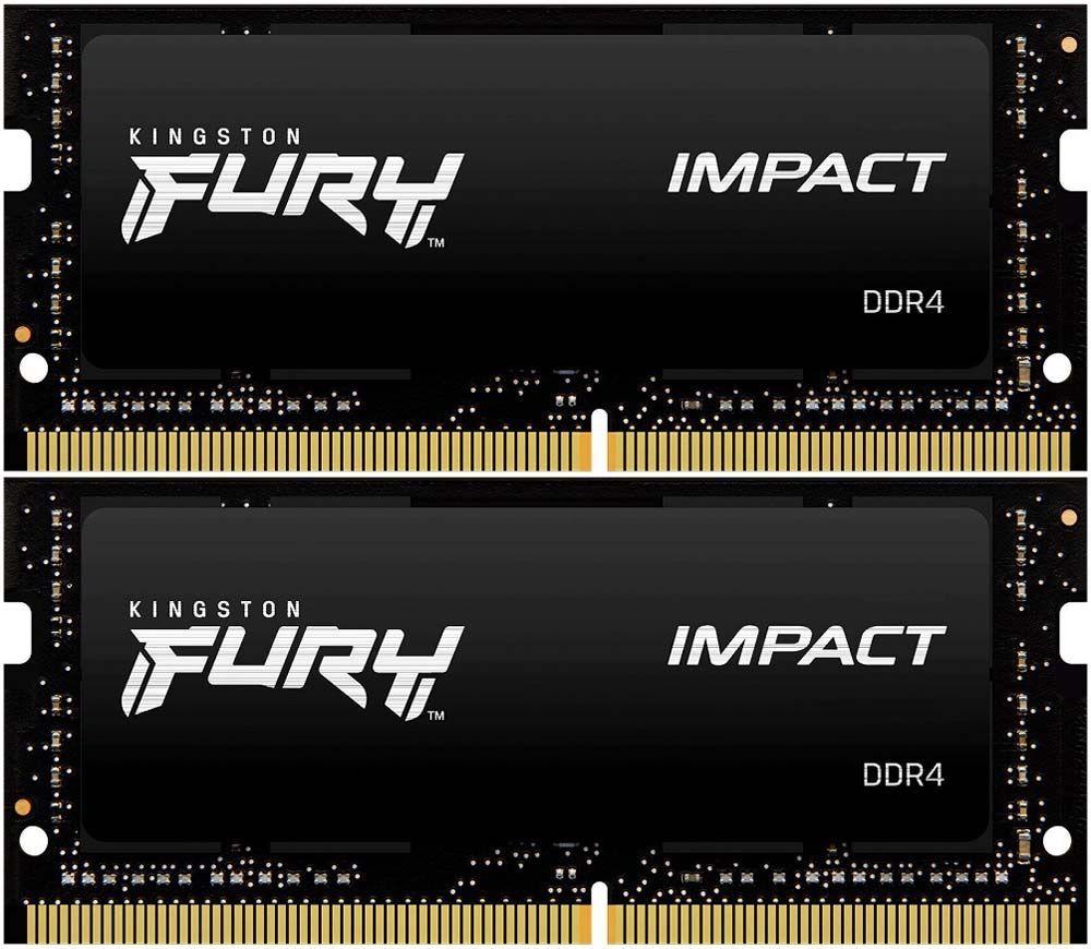 Оперативная память Kingston Fury Impact 32GB 2x16GB PC4-25600 DDR4-3200 CL20 (KF432S20IBK2/32)
