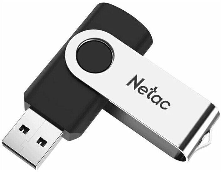 USB Flash-накопитель Netac NT03U505N-016G-30BK Black/Silver