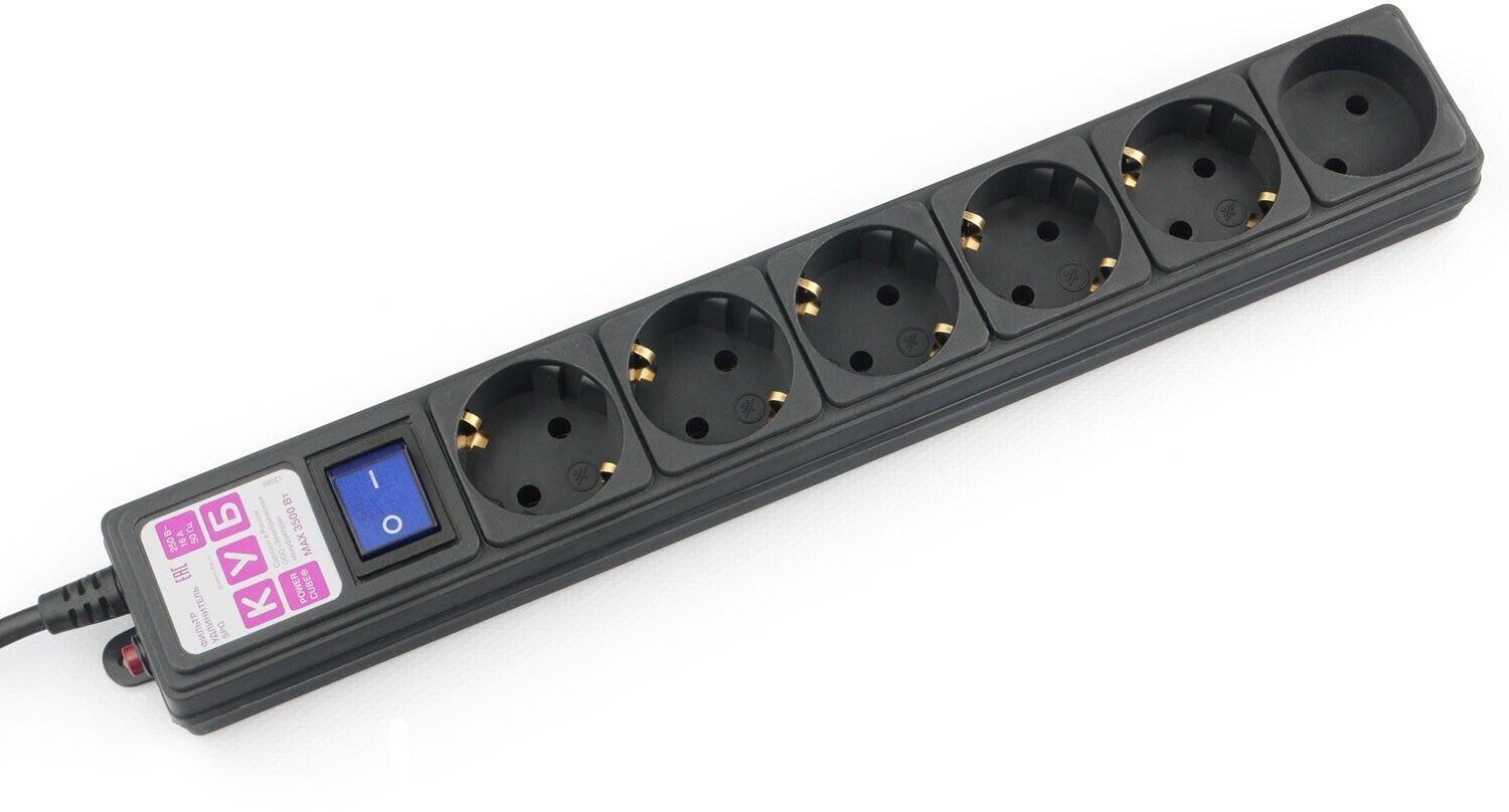 Сетевой фильтр Power Cube SPG6-B-1,9м черный