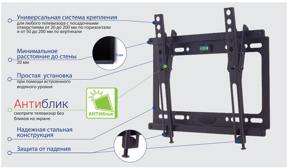 Кронштейн Kromax Ideal-6 черный (26006)