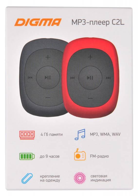 MP3-плеер Digma C2L 4GB серый
