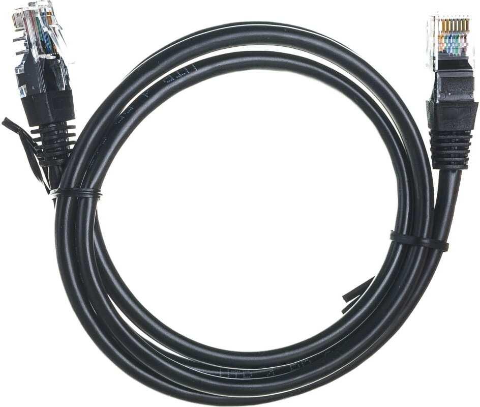 Патч-корд Cablexpert PP12-1M/BK кат.5e 1м черный