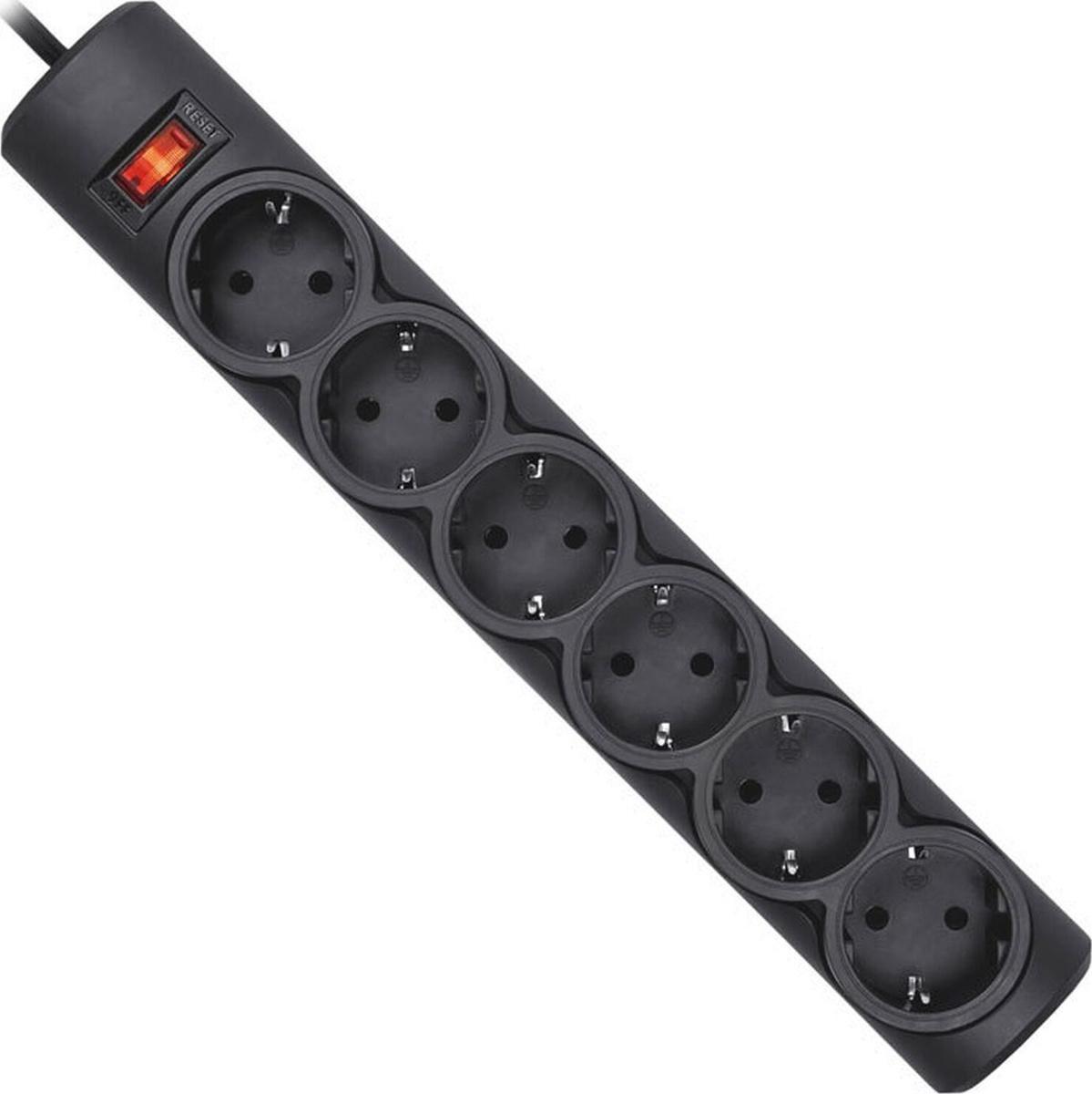 Сетевой фильтр Defender DFS 151 черный (99494)