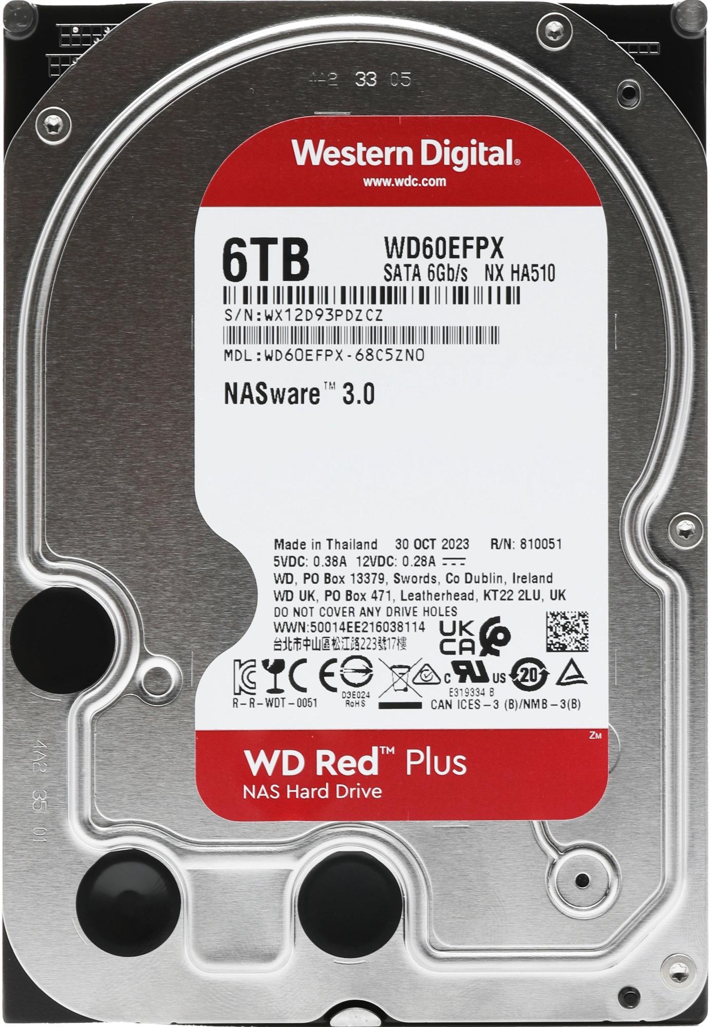 Жесткий диск WD Red Plus 6TB (WD60EFPX)