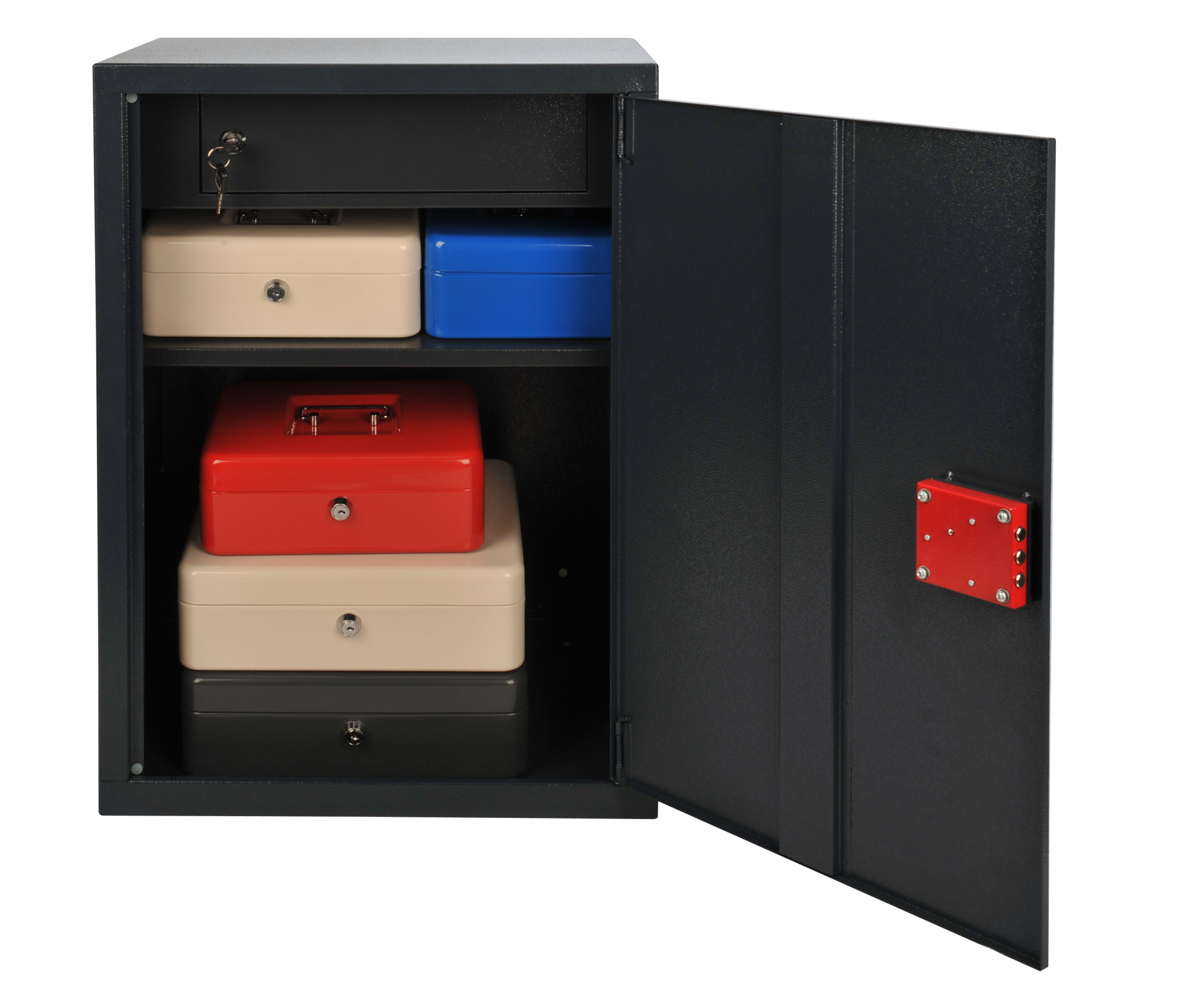 Ящик для денег Cactus CS-CB-004GY серый