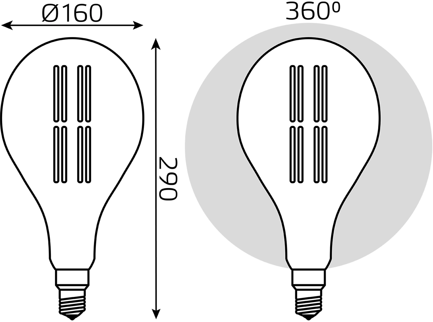 Лампа светодиодная Gauss Filament Vintage 6Вт E27 220B 4000K (179802205)