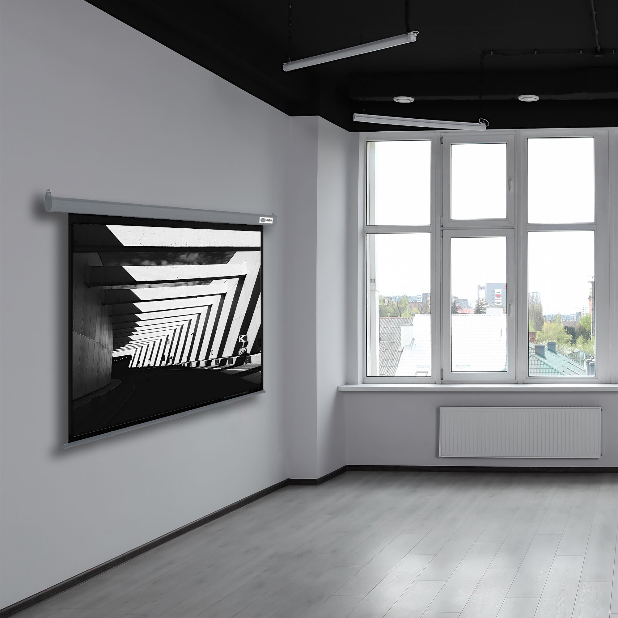 Проекционный экран Cactus SIlverMotoExpert темно-серый (CS-PSSME-300X188-DG)