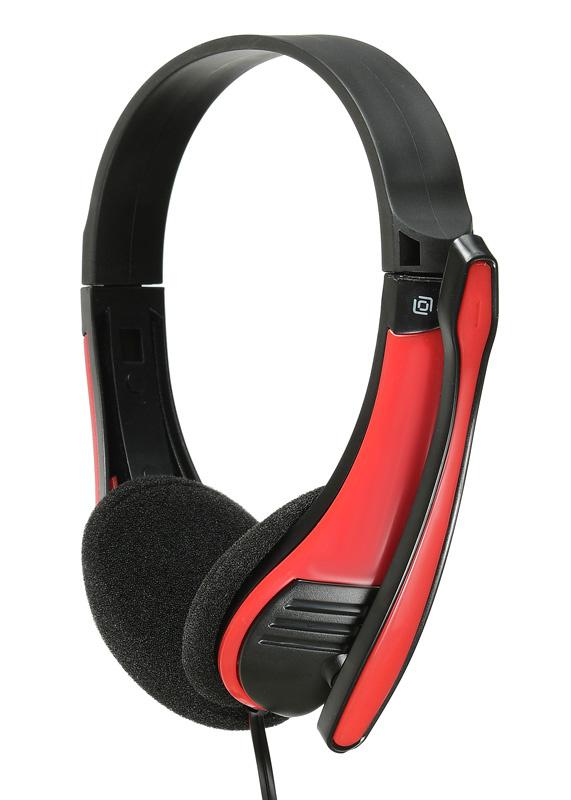 Наушники Oklick HS-M150 NO-003N черный/красный (359486)