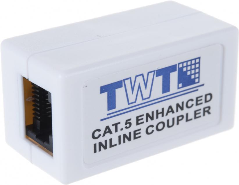 Соединитель 2-х портов RJ-45, неэкранированный, категории 5е арт. TWT-CP45UTP5E