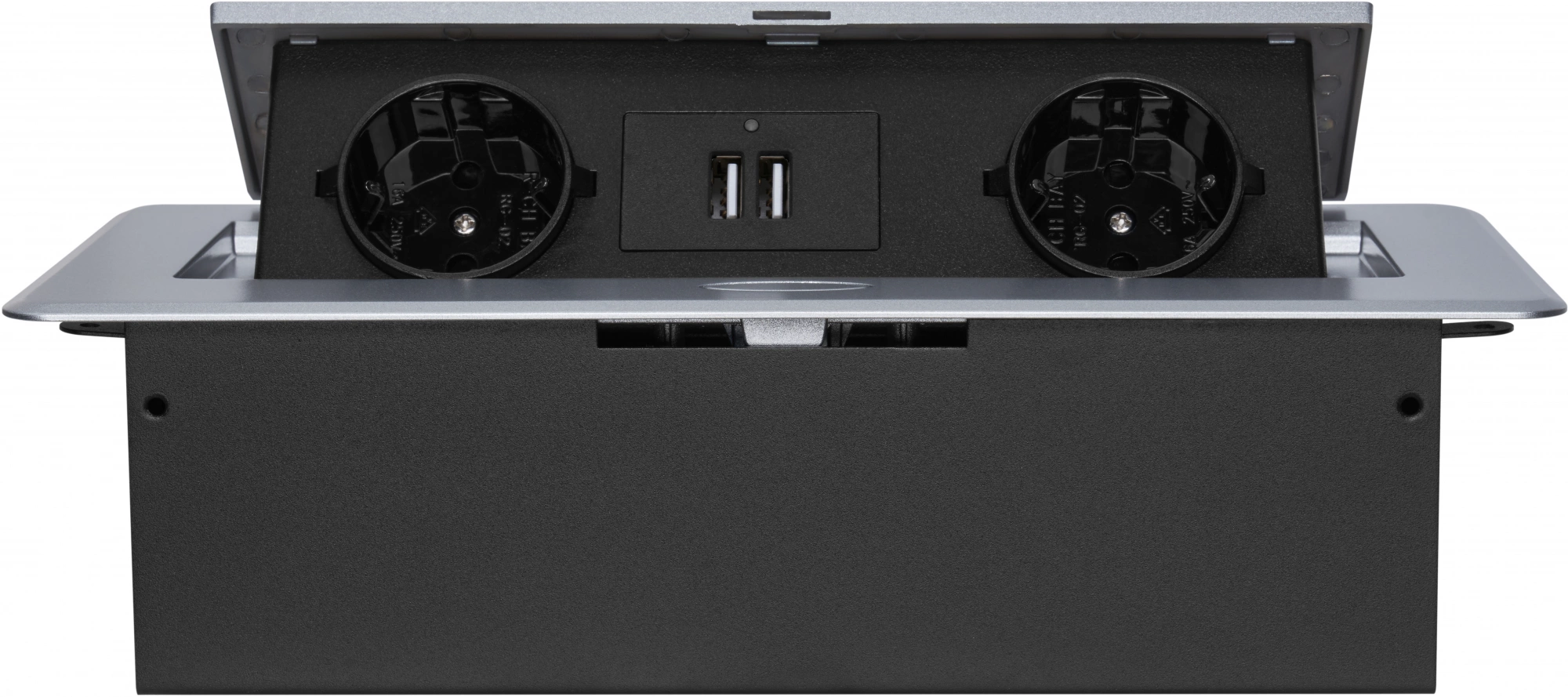 Розетка Cactus CS-SOCKET-EU/USBA-GY серый