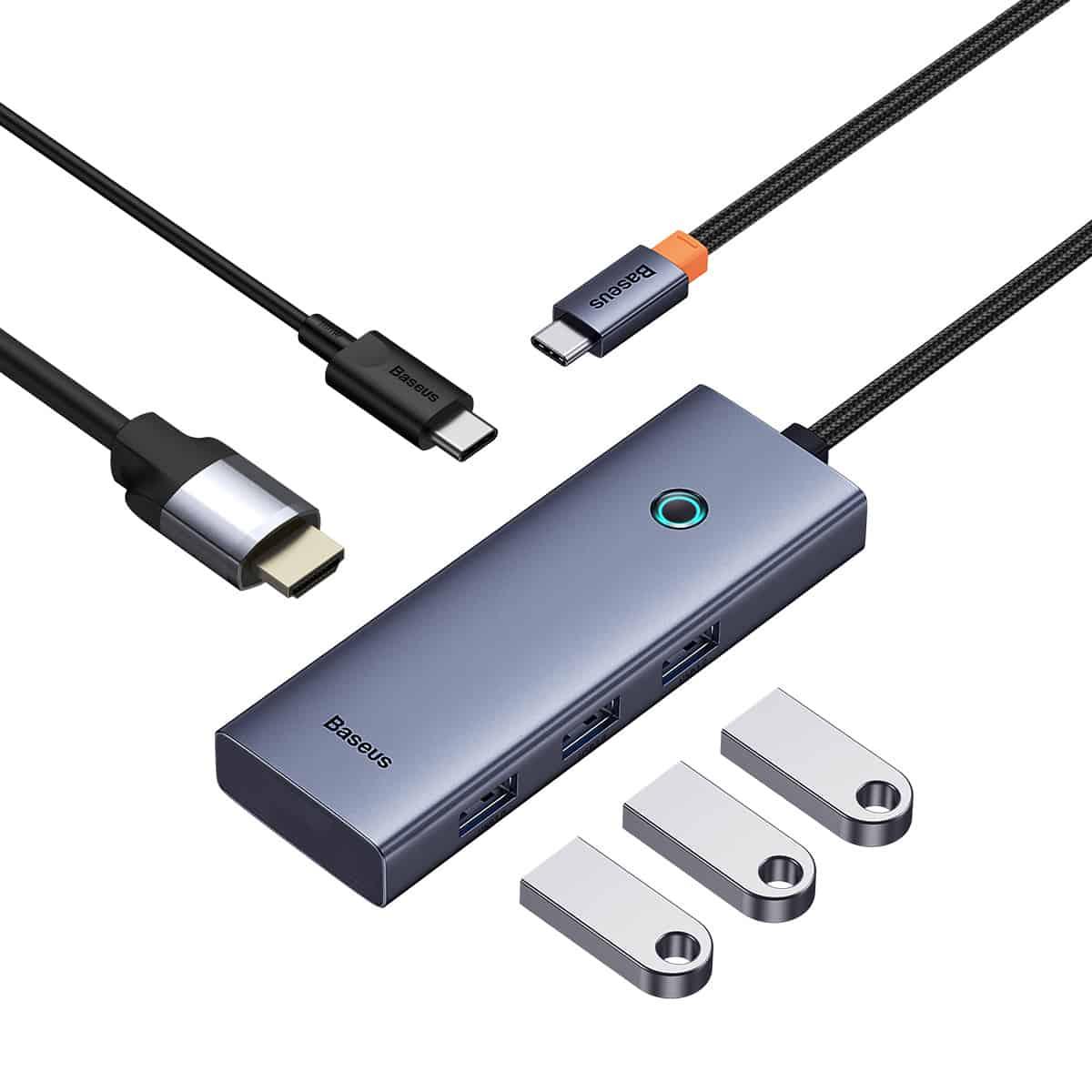 USB-хаб Baseus BS-OH150 Space Grey (B00052801811-00)