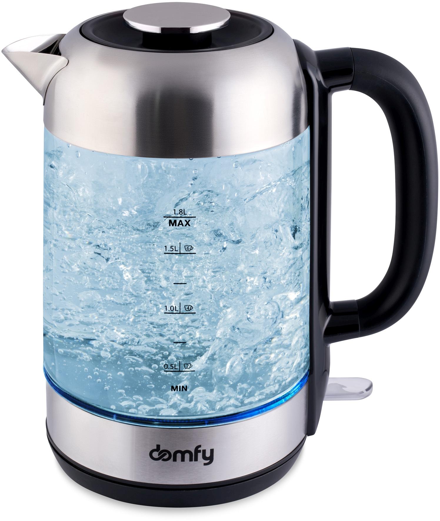 Электрочайник Domfy DSM-EK401 черный/прозрачный