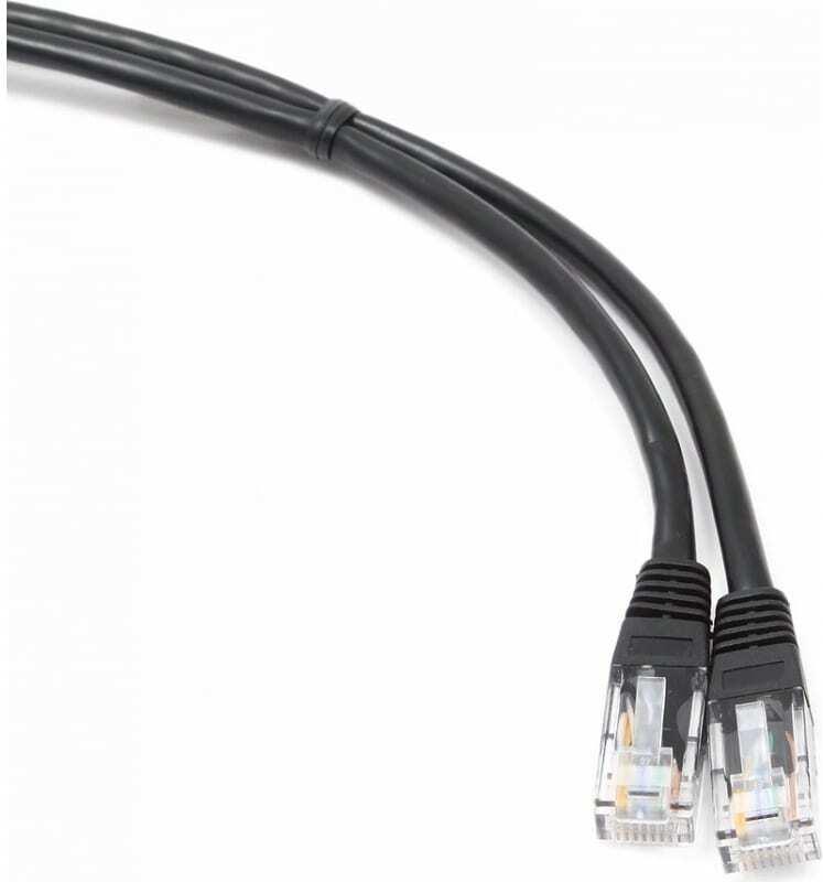 Патч-корд Cablexpert PP12-1M/BK кат.5e 1м черный