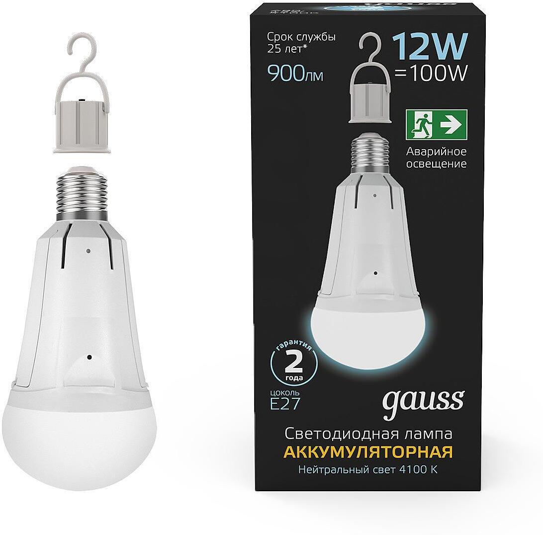 Светодиодная лампа Gauss 12Вт E27 220B 4100K (102002212)