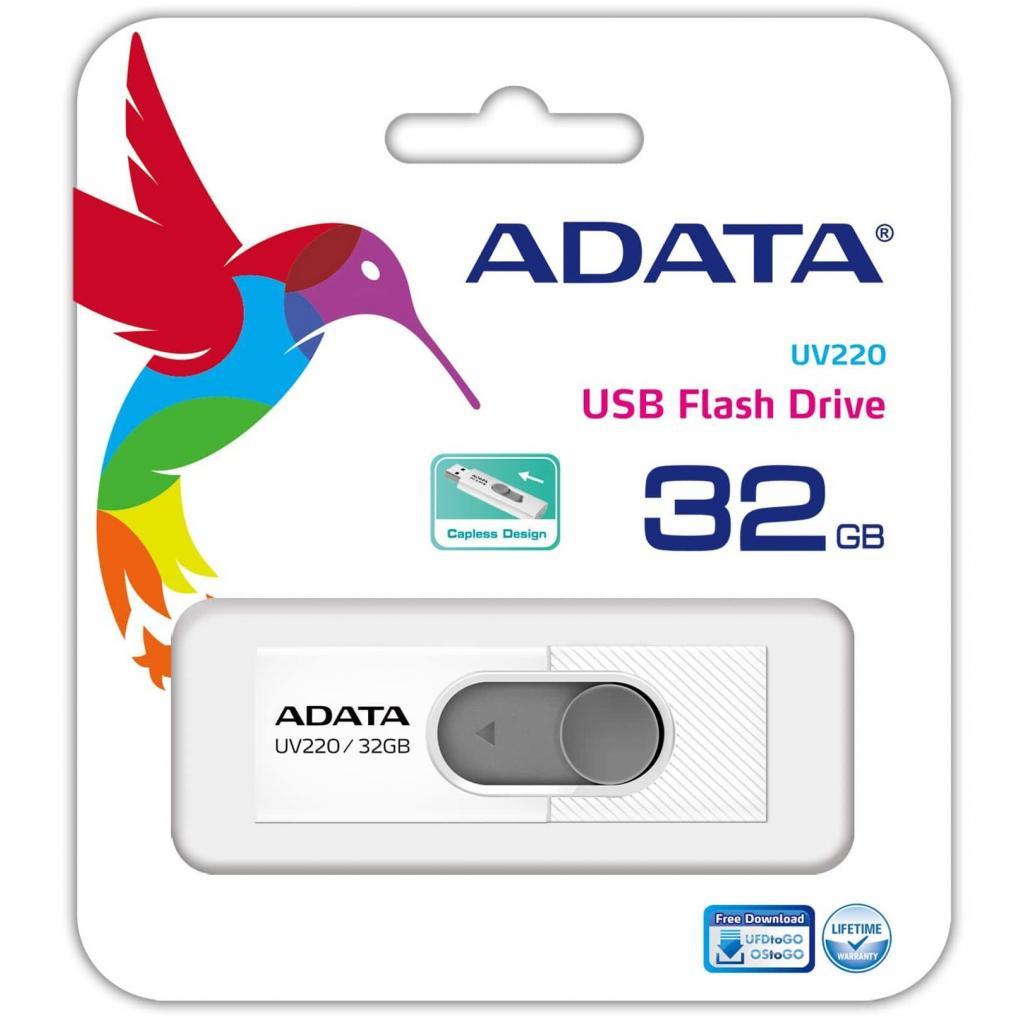 USB Flash-накопитель A-Data UV220 32Gb белый/серый (AUV220-32G-RWHGY)