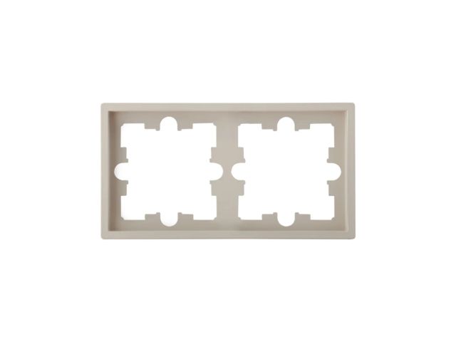 Рамка 2-местная песочная, Carre, BYLECTRICA