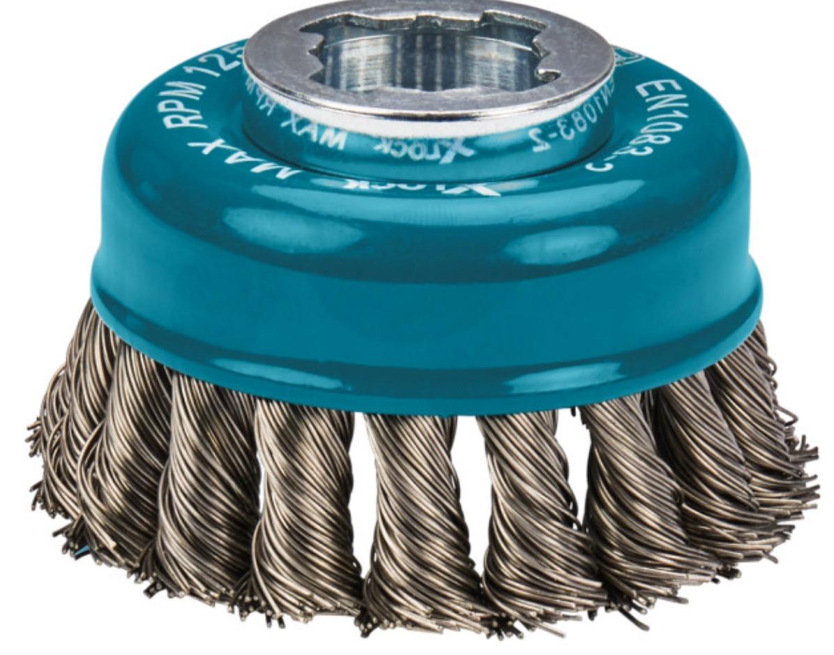 Щетка Makita D 80 мм 0,5 мм X-lock проволочная чашечная по нержавейке (D-73330)