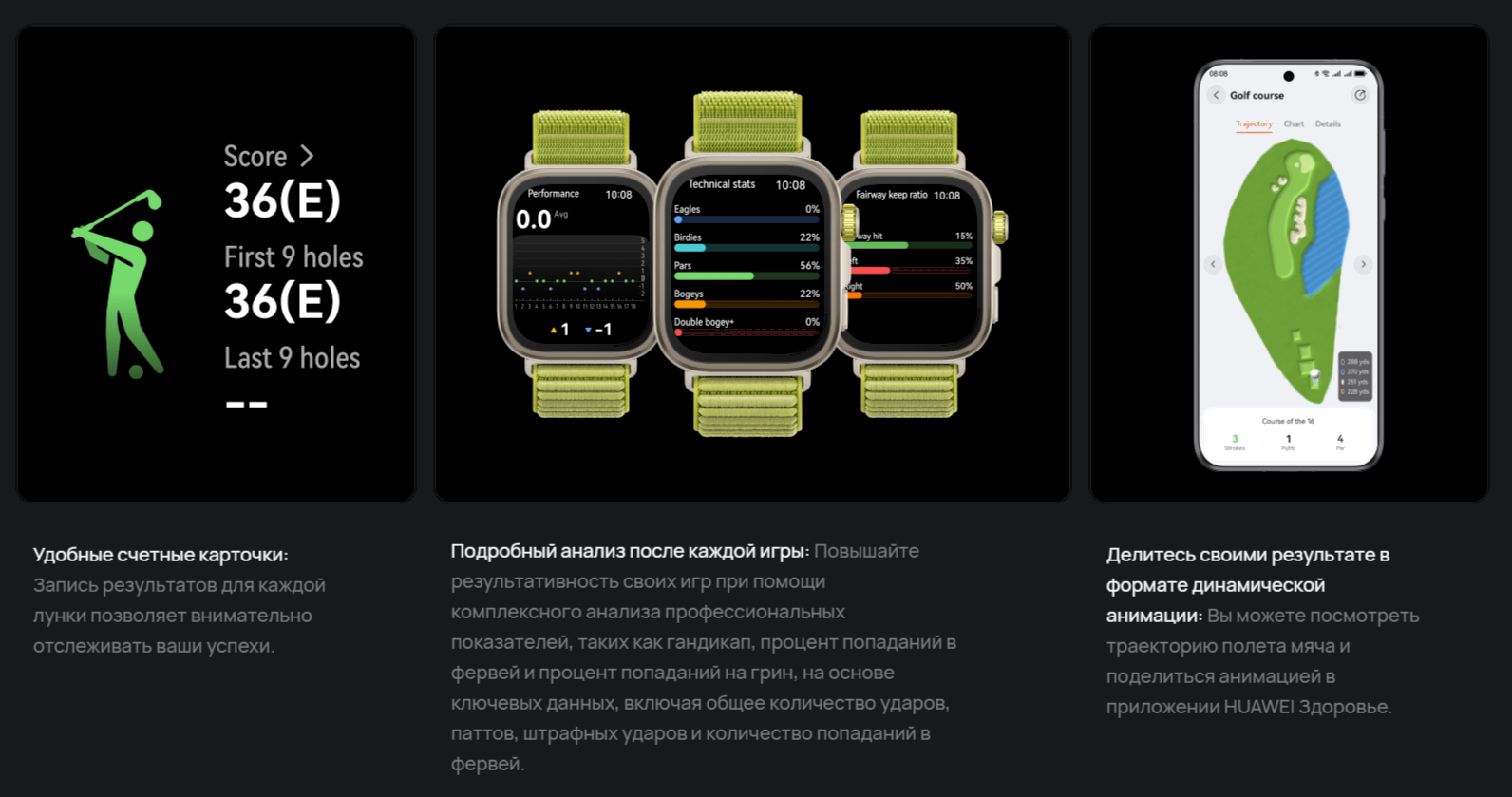 Умные часы Huawei Watch Fit 4 Pro SYA-B29 Black Fluoroelastomer Strap (55020FAJ)